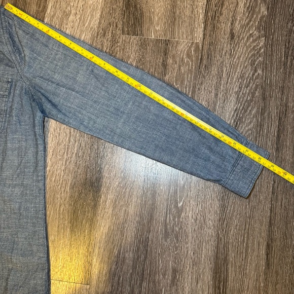 Women's Old Navy Denim Look Button Down Blouse Shirt Long Sleeve Top Size Small - Picture 6 of 9